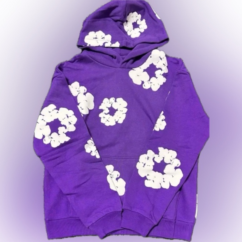 Denim Tears Purple Floral Hoodie